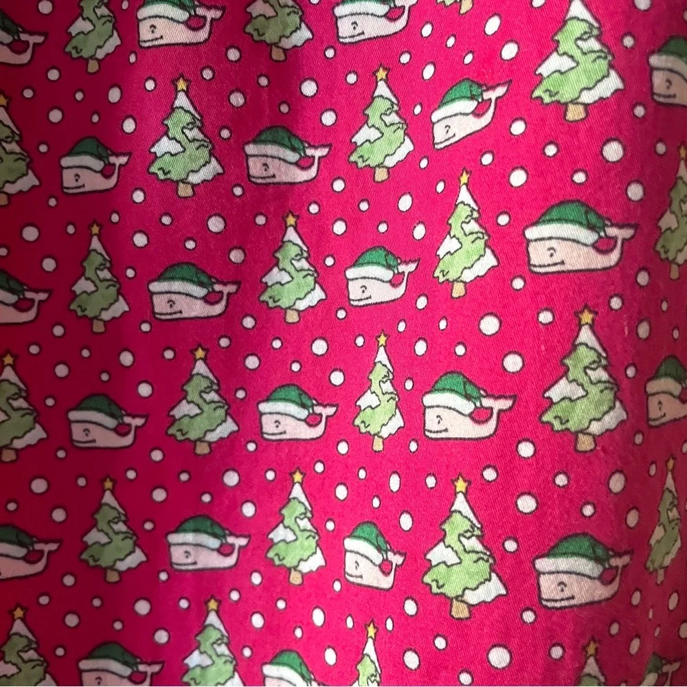 Vineyard Vines Women's Winter Santa Whale Holiday Tree Lounge Pant Size S
